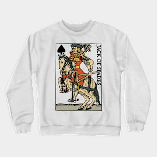 Antique Character of Playing Cards Jack of Spades Crewneck Sweatshirt